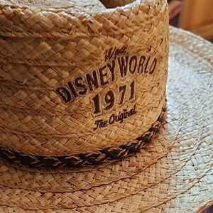 Disney Tan Straw Hat with Logo